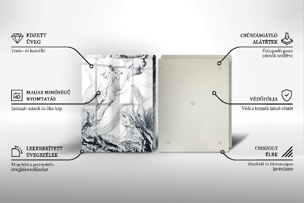 Induction hob cover Ink abstraction