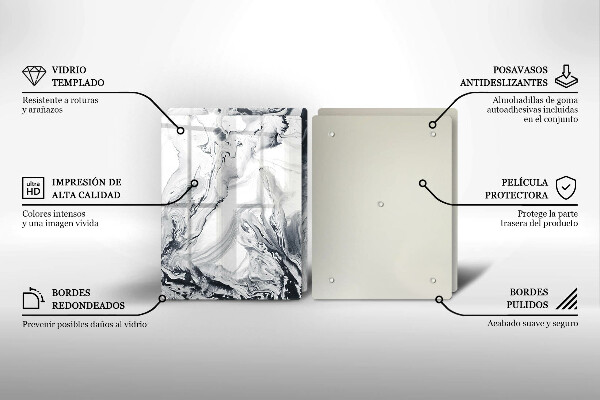 Induction hob cover Ink abstraction