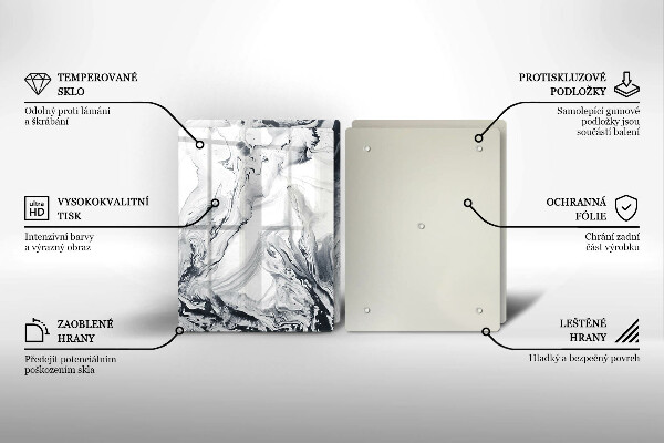 Induction hob cover Ink abstraction