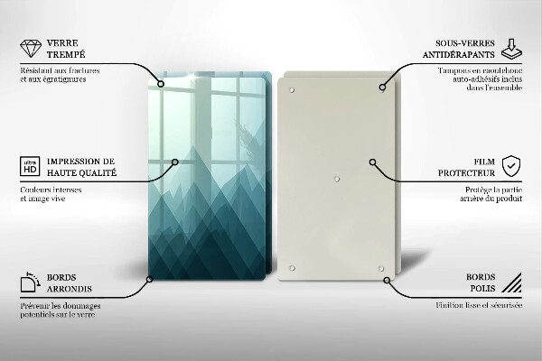 Kitchen worktop protector Abstract mountains