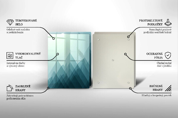 Kitchen worktop protector Abstract mountains