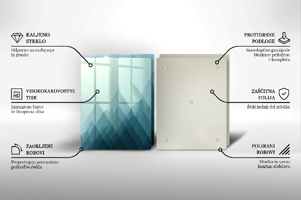 Kitchen worktop protector Abstract mountains