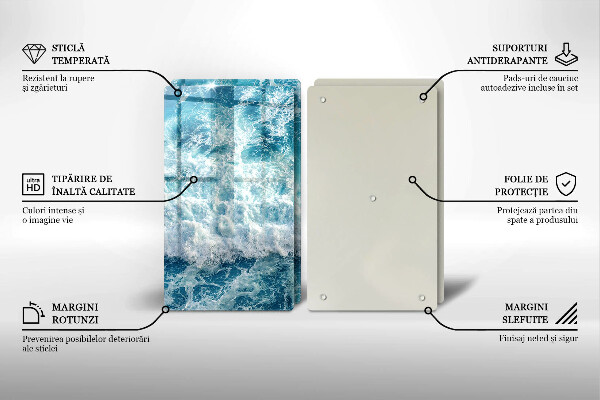 Kitchen worktop protector Water sea waves