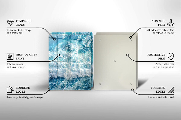 Kitchen worktop protector Water sea waves