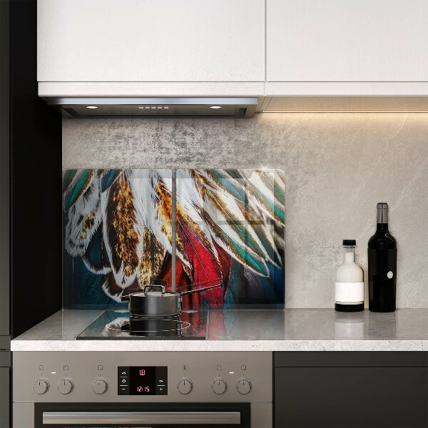 Kitchen worktop protector Boho bird feathers