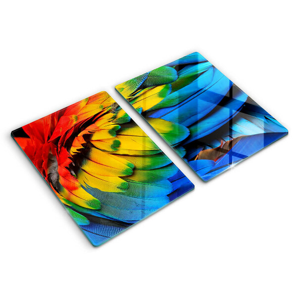 Work surface savers Colorful parrots