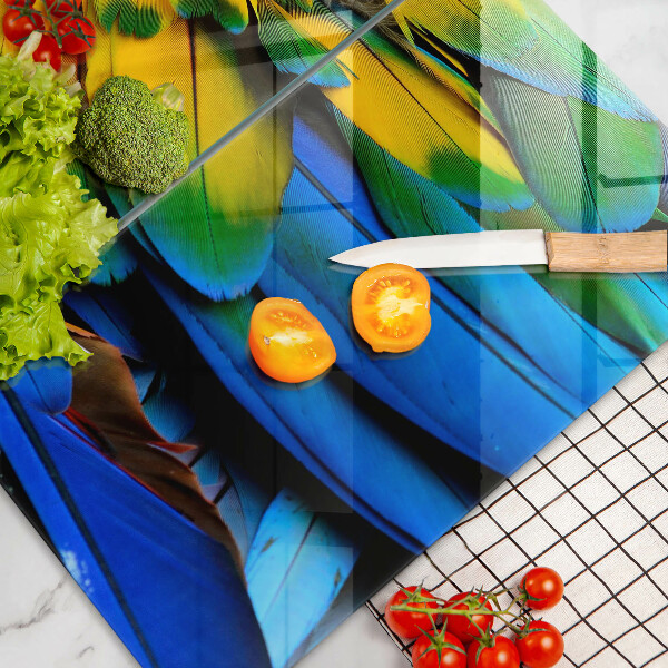 Work surface savers Colorful parrots