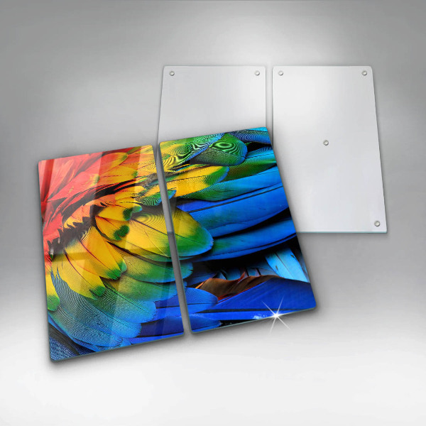 Work surface savers Colorful parrots