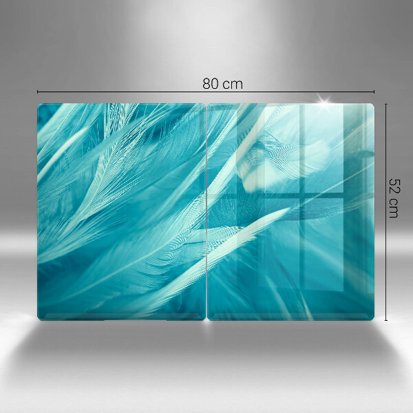 Induction hob cover Delicate feathers