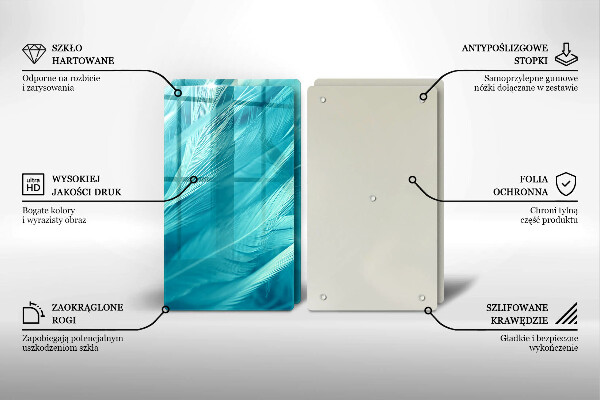 Induction hob cover Delicate feathers