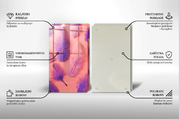 Induction hob cover Fluffy feathers