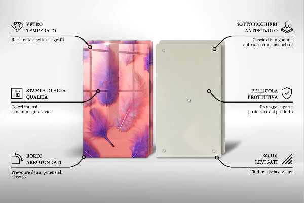 Induction hob cover Fluffy feathers