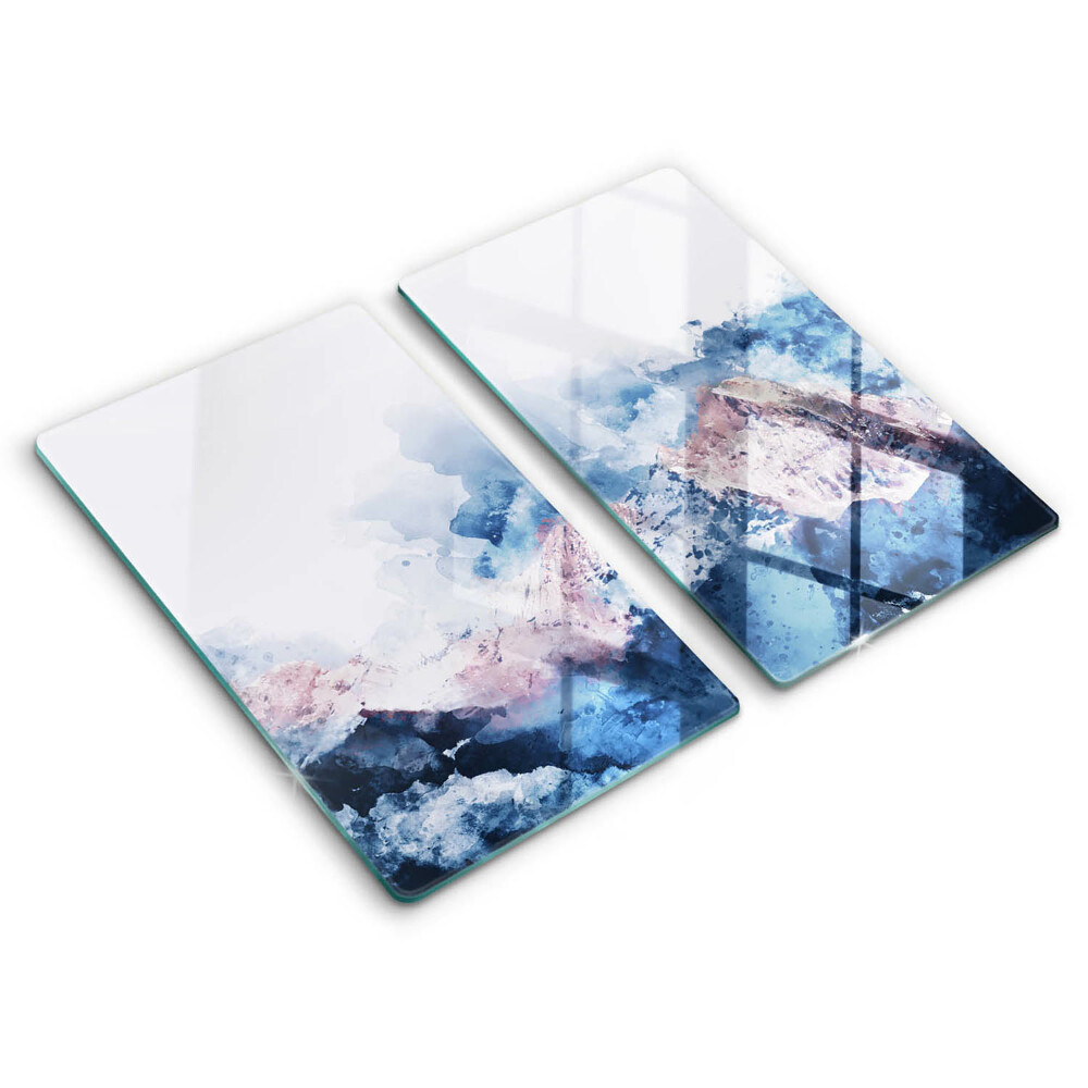 Induction hob cover Abstraction painted mountains