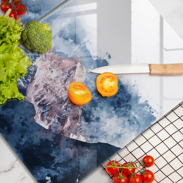 Induction hob cover Abstraction painted mountains