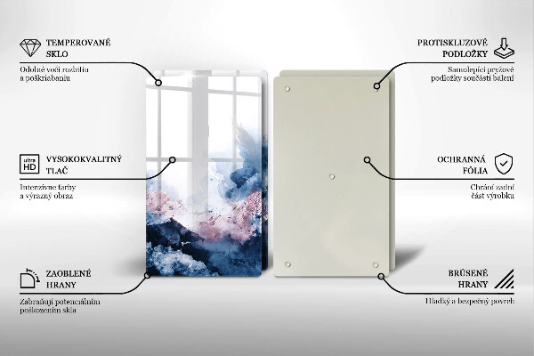 Induction hob cover Abstraction painted mountains