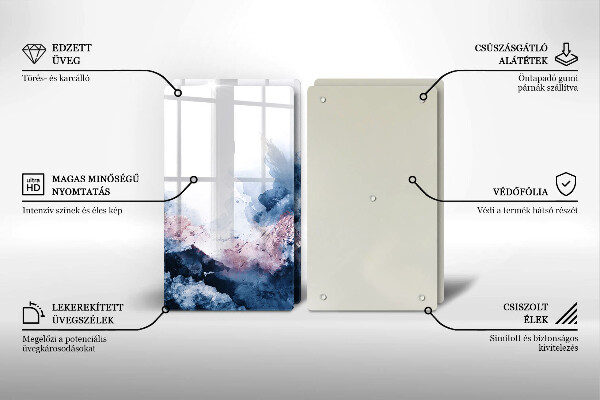 Induction hob cover Abstraction painted mountains