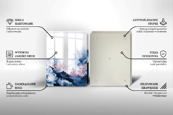 Induction hob cover Abstraction painted mountains