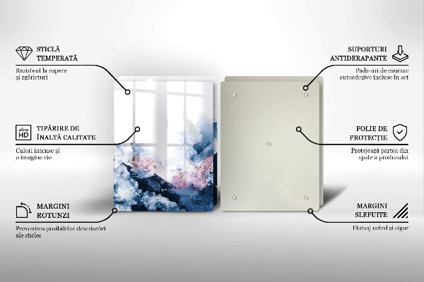 Induction hob cover Abstraction painted mountains