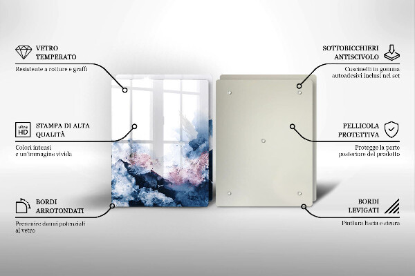 Induction hob cover Abstraction painted mountains