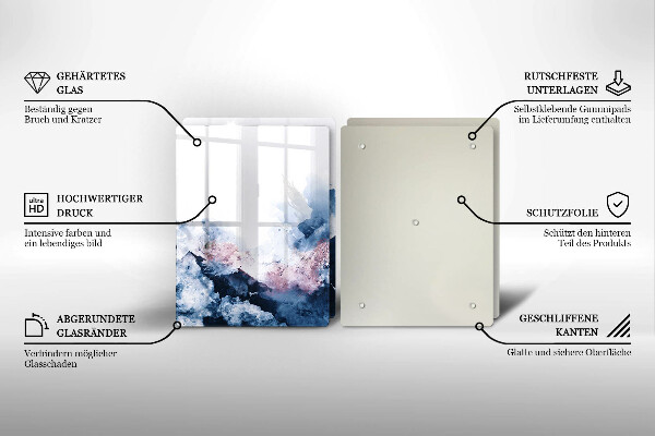 Induction hob cover Abstraction painted mountains