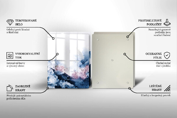 Induction hob cover Abstraction painted mountains