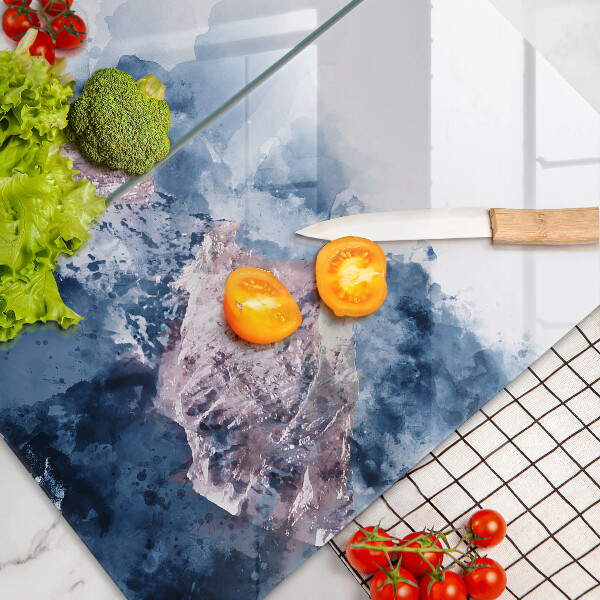 Induction hob cover Abstraction painted mountains