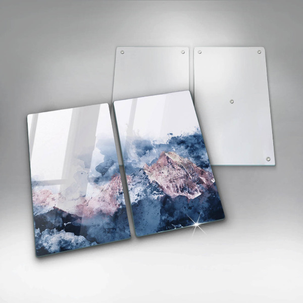 Induction hob cover Abstraction painted mountains