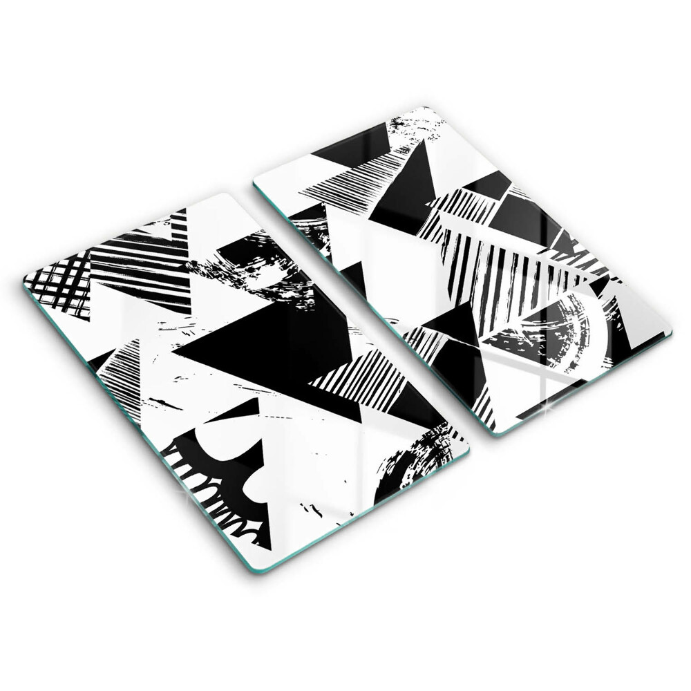 Induction hob cover Geometric triangles