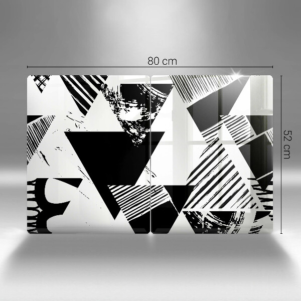 Induction hob cover Geometric triangles