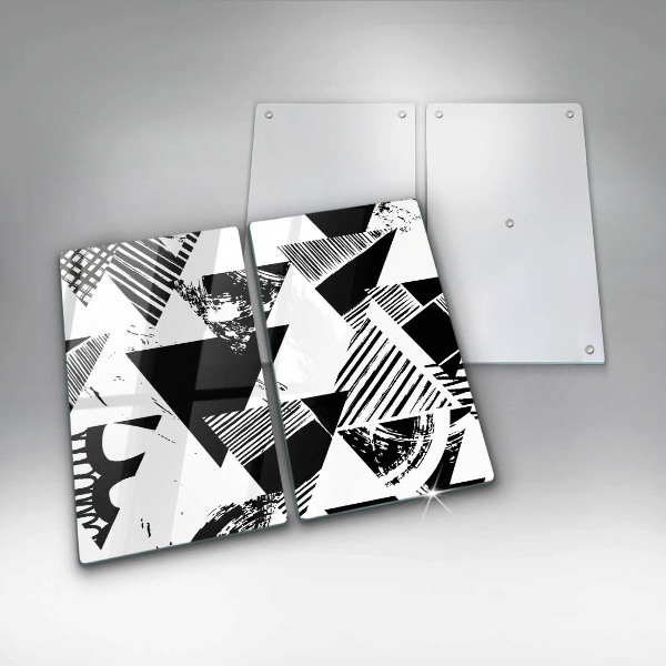 Induction hob cover Geometric triangles
