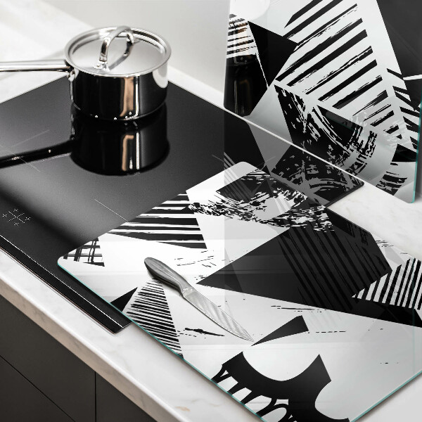 Induction hob cover Geometric triangles