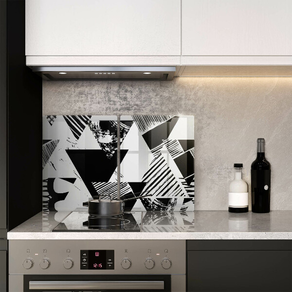Induction hob cover Geometric triangles