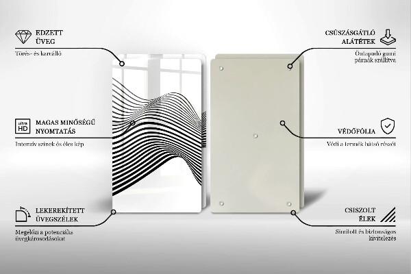 Induction hob cover Linear abstraction