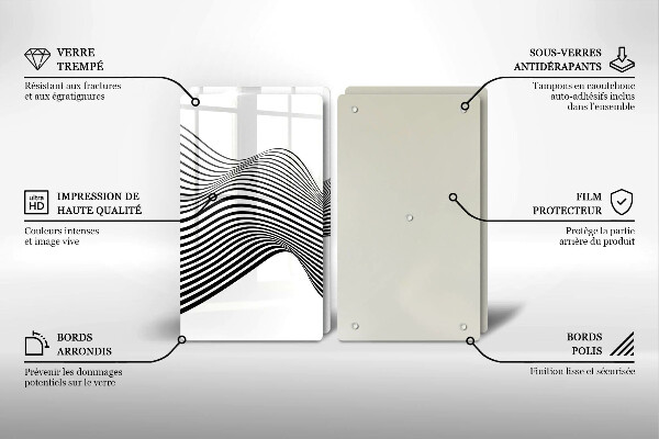 Induction hob cover Linear abstraction