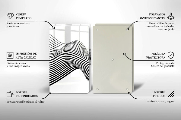 Induction hob cover Linear abstraction