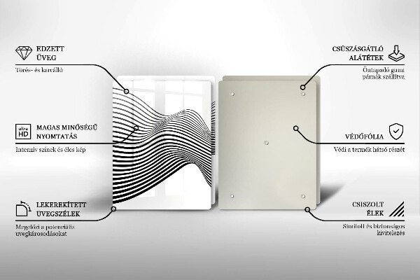 Induction hob cover Linear abstraction