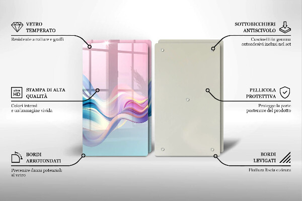 Induction hob cover Pastel abstraction