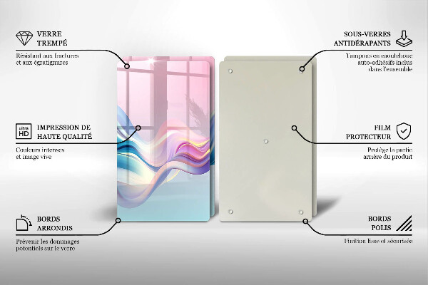 Induction hob cover Pastel abstraction