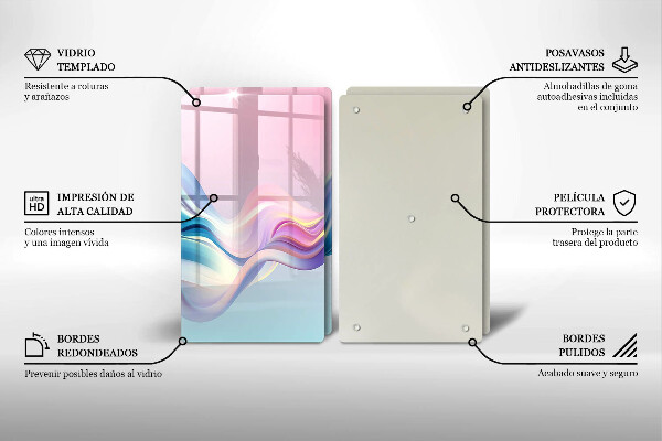 Induction hob cover Pastel abstraction