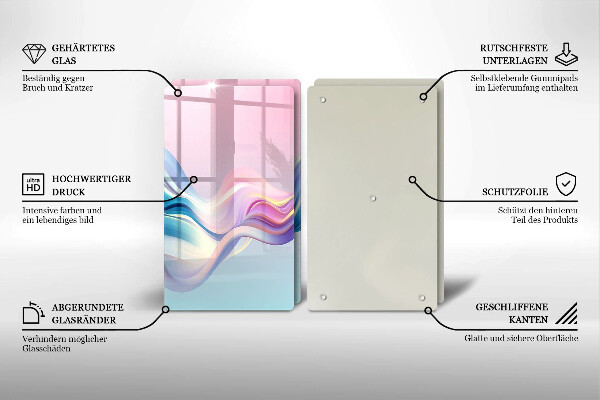 Induction hob cover Pastel abstraction