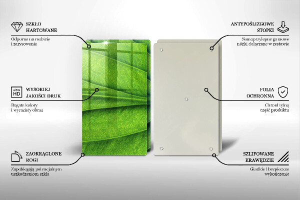 Induction hob cover Nature leaf veins