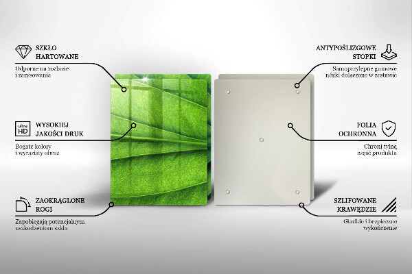 Induction hob cover Nature leaf veins