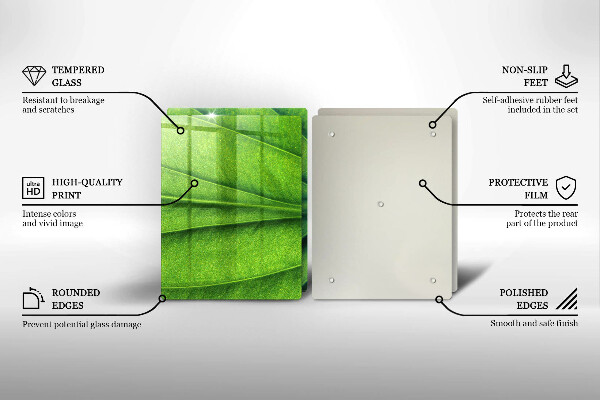 Induction hob cover Nature leaf veins