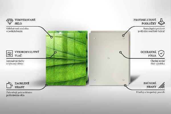 Induction hob cover Nature leaf veins