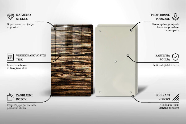 Induction hob cover Wood texture