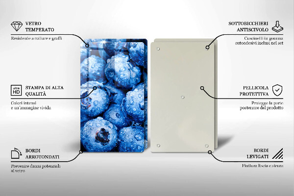 Induction hob cover Juicy blueberries