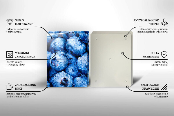 Induction hob cover Juicy blueberries