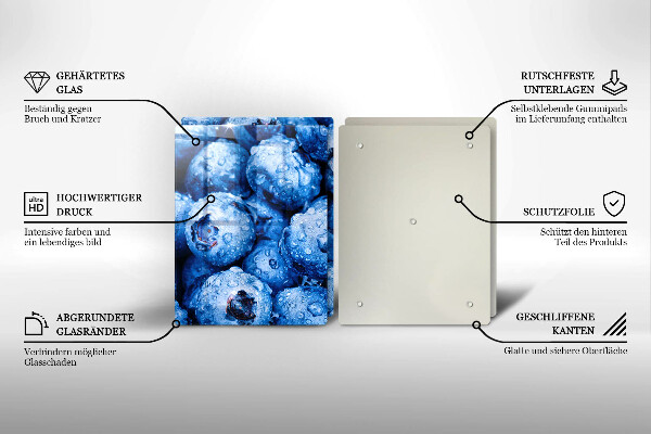 Induction hob cover Juicy blueberries