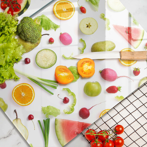 Kitchen worktop protector Fruit and vegetables pattern