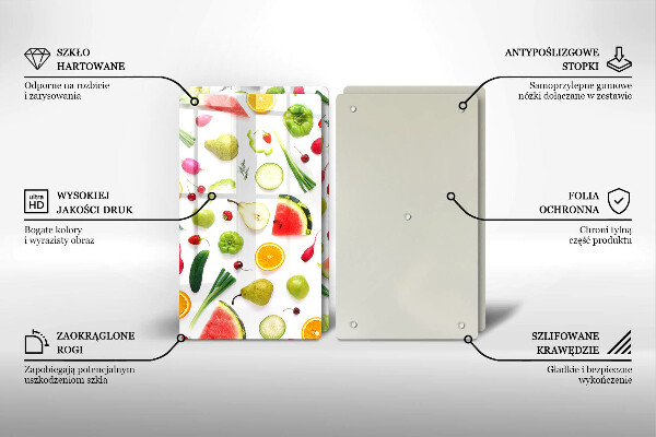 Kitchen worktop protector Fruit and vegetables pattern